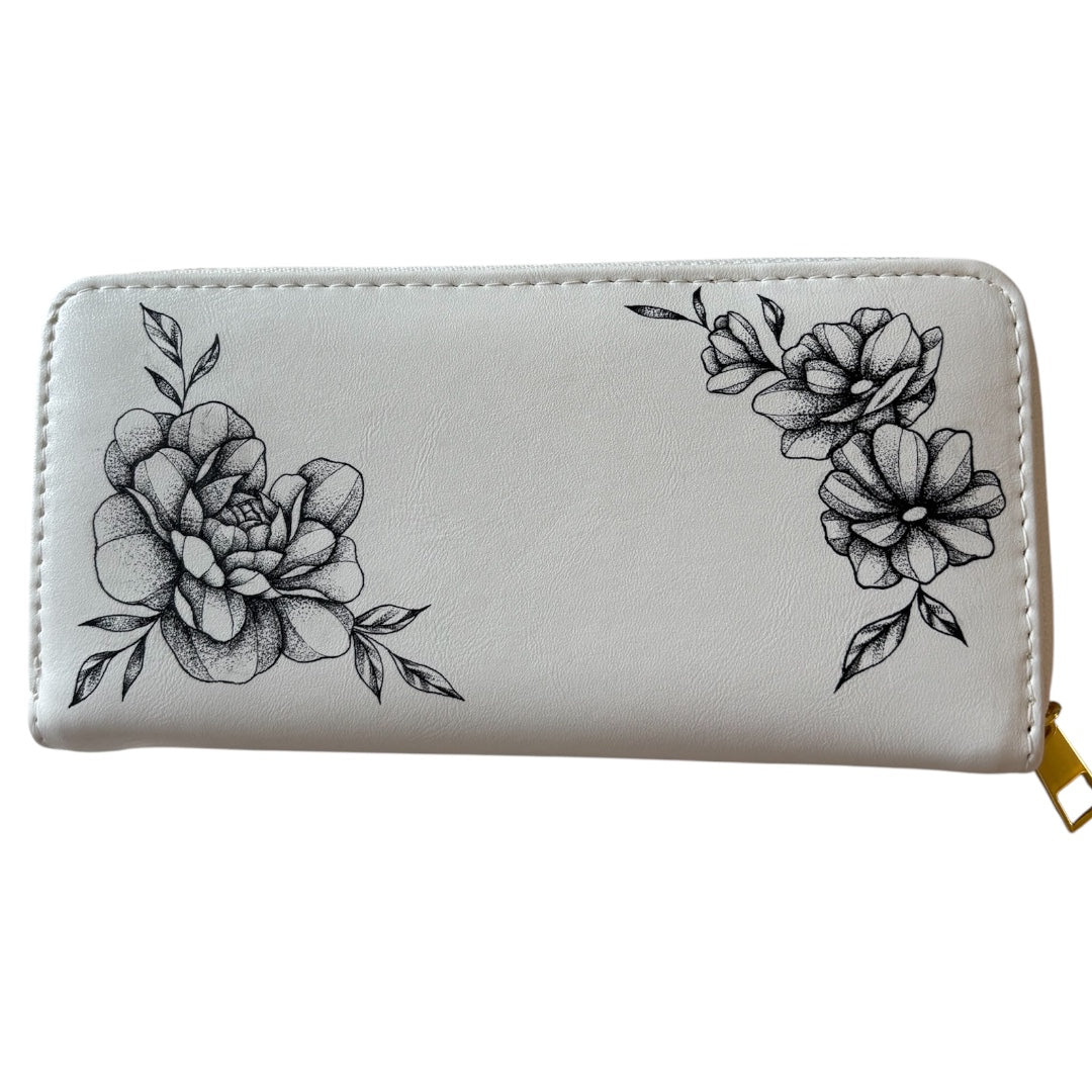 Floral purse - White